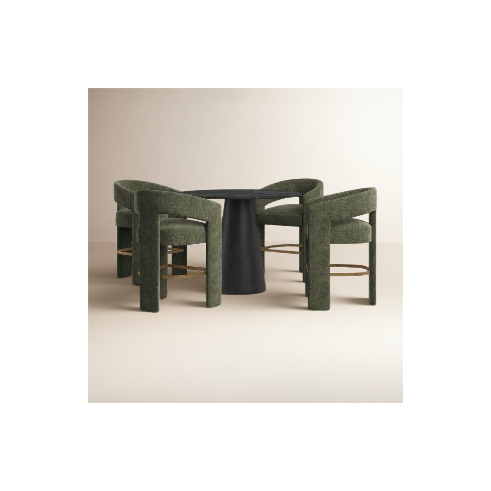 Darlington 5 - Piece Dining Set, Gwen Forest Microsuede