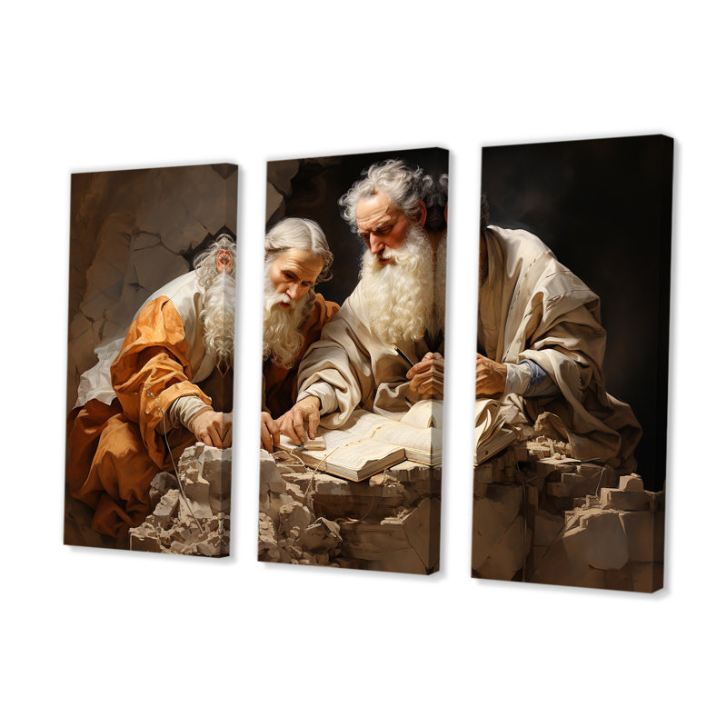 Apostles Alabaster Christianity Art - ensemble de reproductions d'art mural Christianisme, H 32 po x l 48 po