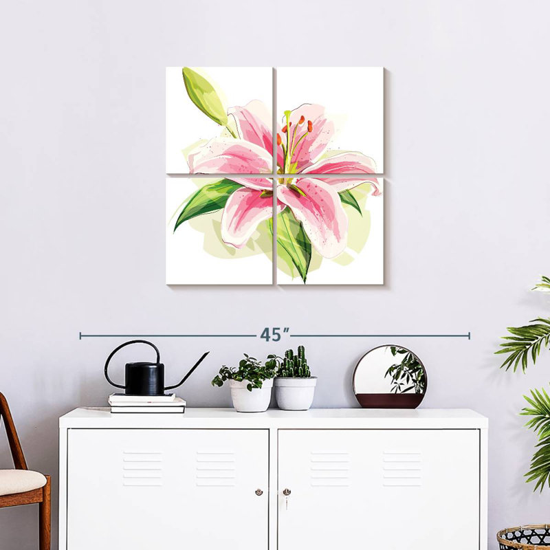 Harnek lis rose simple, H 26 po x l 26 po