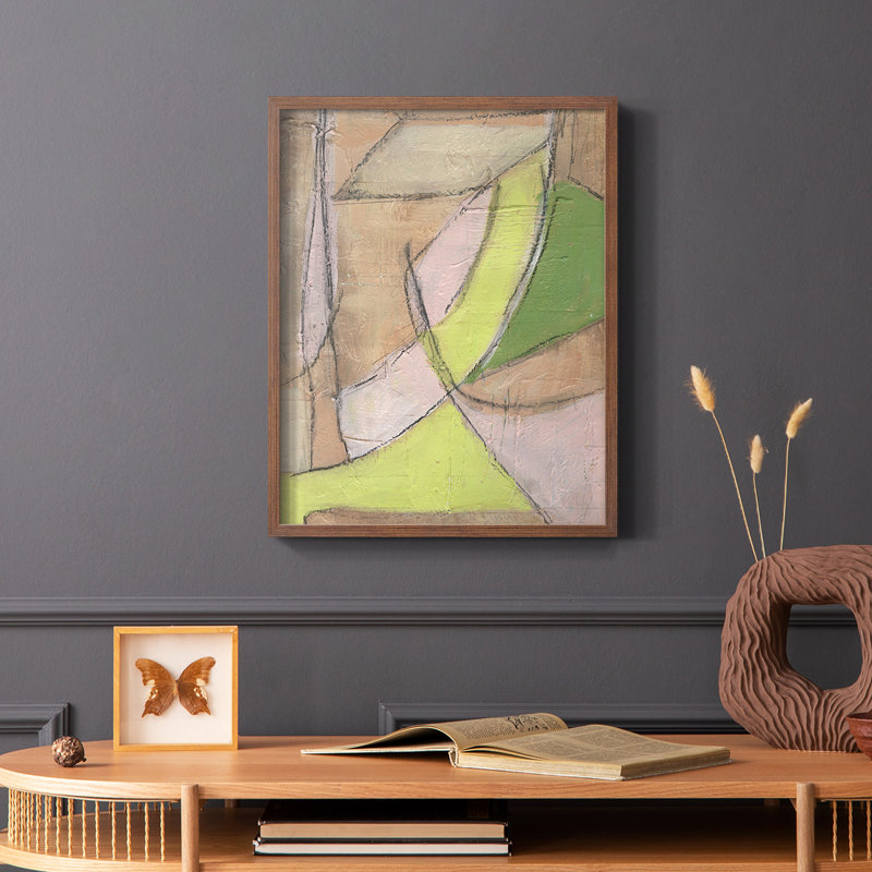 «Many Layers II», reproduction encadrée - bois massif, H 10 po x l 8 po, Brun