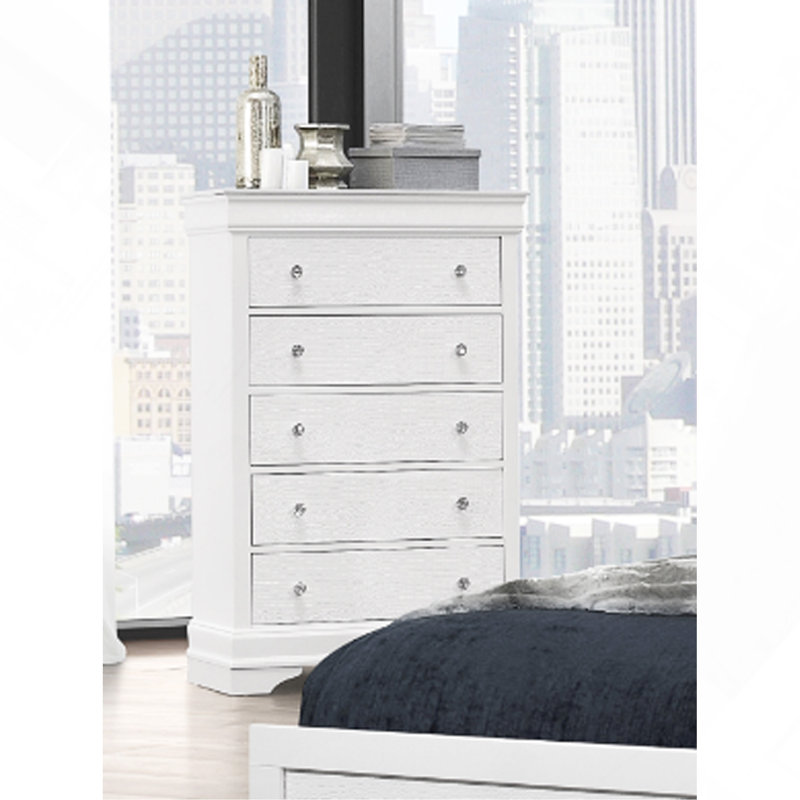Commode blanche en métal, Blanc