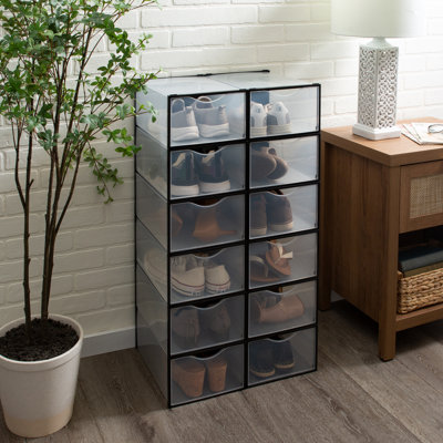 12 Pair Stackable Shoe Storage Box