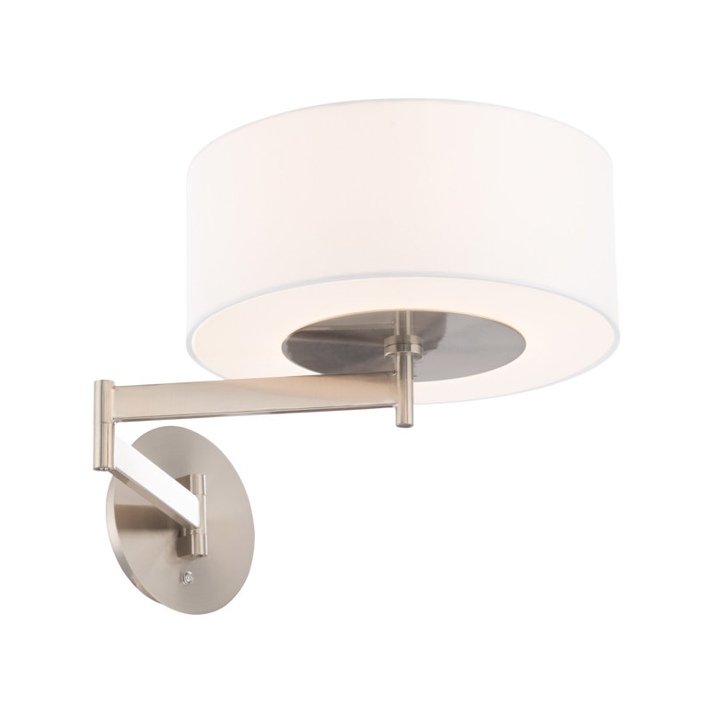 Brookport 1 - Light LED Swing Arm, Brushed Nickel