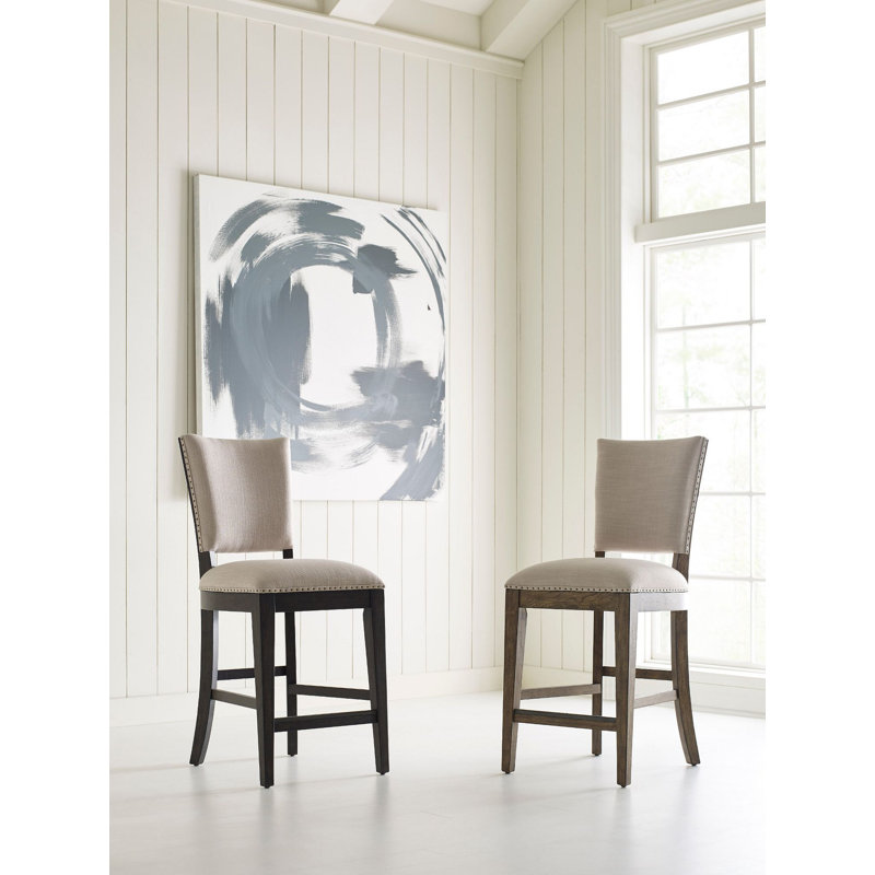 Caliya Upholstered Counter Stool with Solid Wood Frame