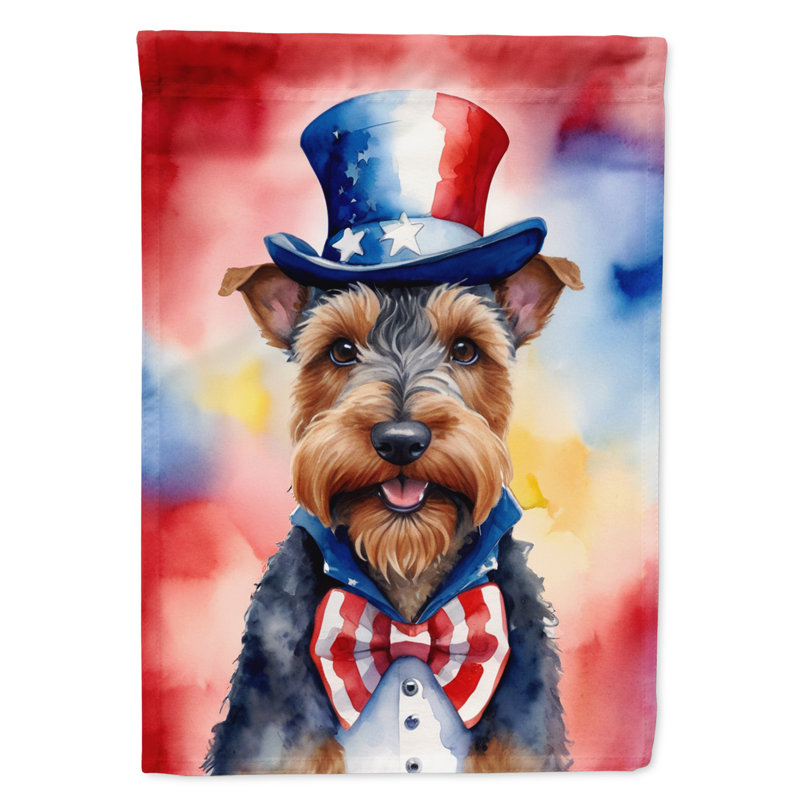Drapeau patriotique du jardin américain, Terrier gallois noir