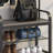 Charcoal Gray/Black 4-In-1 Entryway Coat Rack With Shoe Bench + 9 Detachable Hooks/Bar. Dimensions: 13.4 X 28.4 X 72.2 Inches.-1852524042