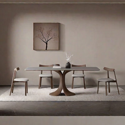 Italian style rectangular family dining table set
