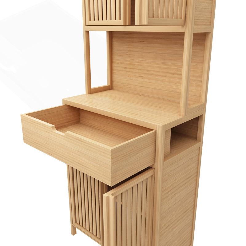 Rustic Style Charming Bamboo Storage Cabinet