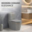 Toilette allongée monopièce à double chasse (siège inclus)