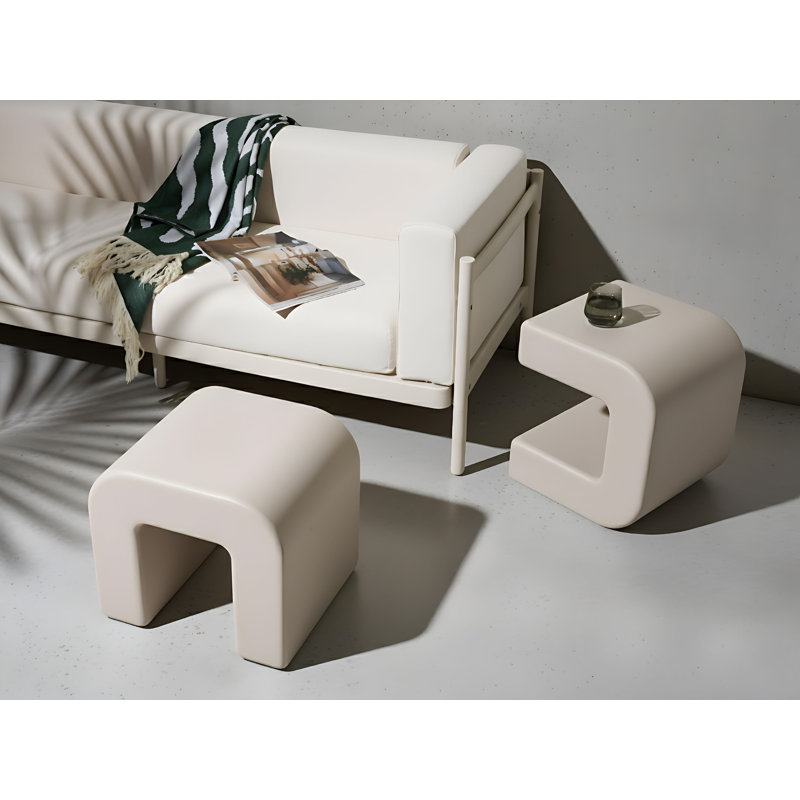Block Side Table Set, Grey