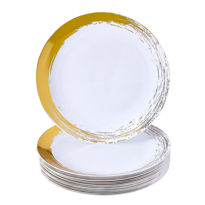 10 assiettes en plastique 10 pièces, L 10,25 po x P 10,25 po