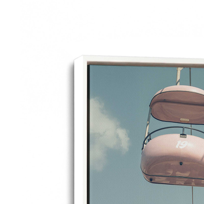«Pastel Sky Ride Over Clouds» sur toile, H 8,75 po x l 12,75 po, Cadre flottant blanc opaque, 1