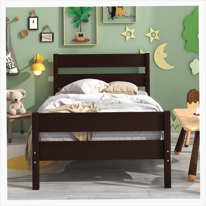 Coleman Bed With Headboard And Footboard, Espresso, Twin