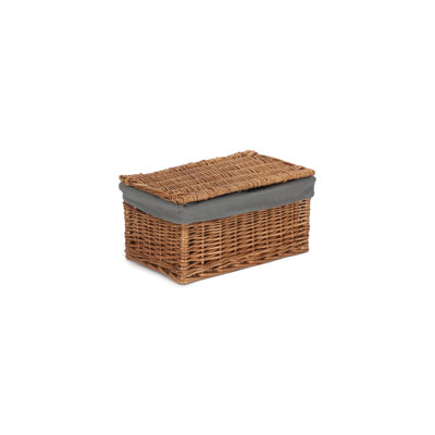 Wicker Storage Basket Hamper with Lining