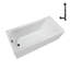 Baignoire en alcôve en acrylique blanc brillant avec drain externe 60 po x 30 po Streamline-101698986
