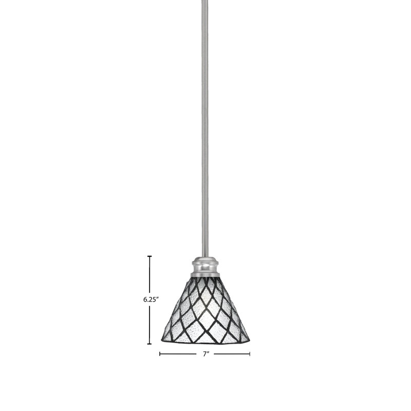 Mini-luminaire suspendu sur pied Edge, Nickel brossé