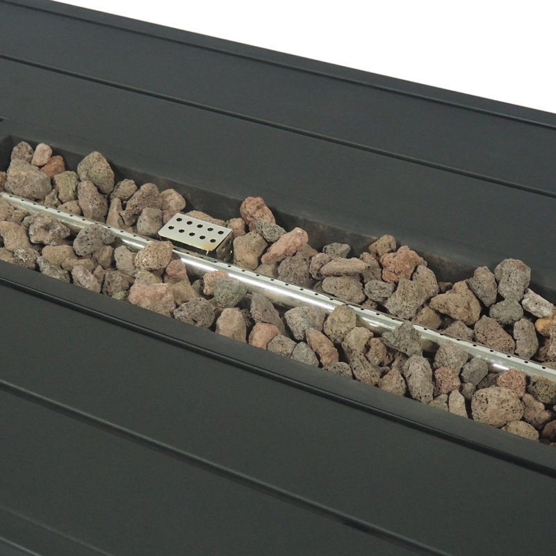 Fernon Rectangle Iron Propane Smokeless Fire Pit