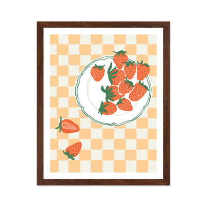 Fraises sur une assiette