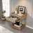 Retro Style Nightstand With 1 Drawer, An Open Shelf, Turned Legs And Metal Handles