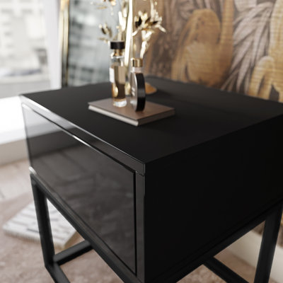Asana 45cm W Steel Bedside Table