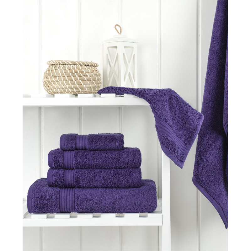 Ensemble de serviettes de bain luxueuses 100% coton turque 6 pièces, très doux et absorbant, Mauve