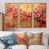 Toile avec cadre flottant or