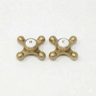 Strom Living P0220 Cross Point Temperature Handles with Button