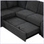 Canapé-lit modulaire en L avec canapé-lit escamotable avec dispositifs de chargement et porte-gobelets-1766176373