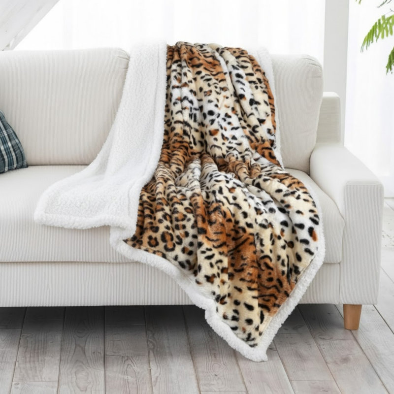  Jeté en polaire Sherpa Tiger 