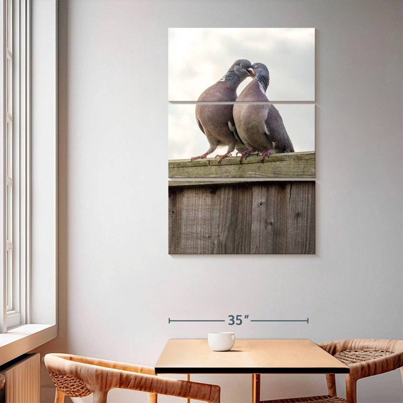Brampt Pigeon Courtship, 65" H x 42" W