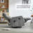 Heat Massage Manual Recliner Chair With Rocker And Swivel In Fabric For Living Room-606437418