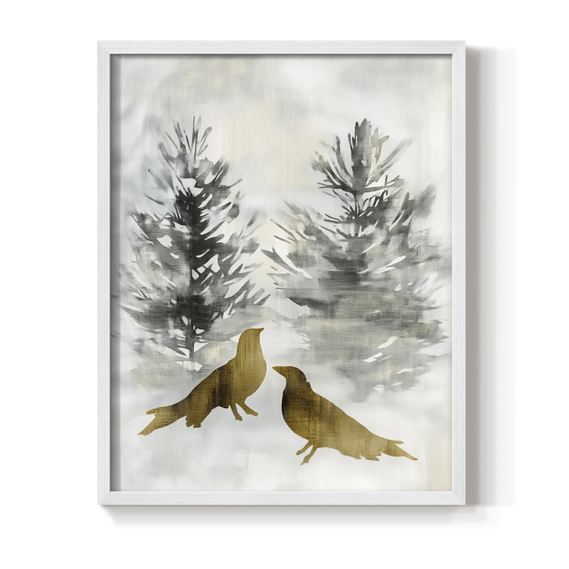 Reproduction encadrée - bois massif, H 11 po x l 9 po, Blanc