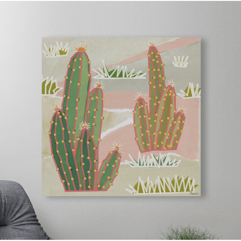 Cactus Fields by Parvez Taj - Print on Canvas, 40" H x 40" W x 1.5" D