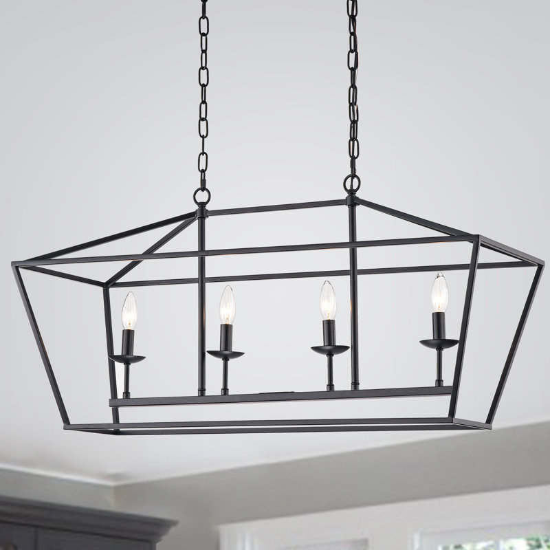 Luminaire suspendu géométrique à 4 lumières