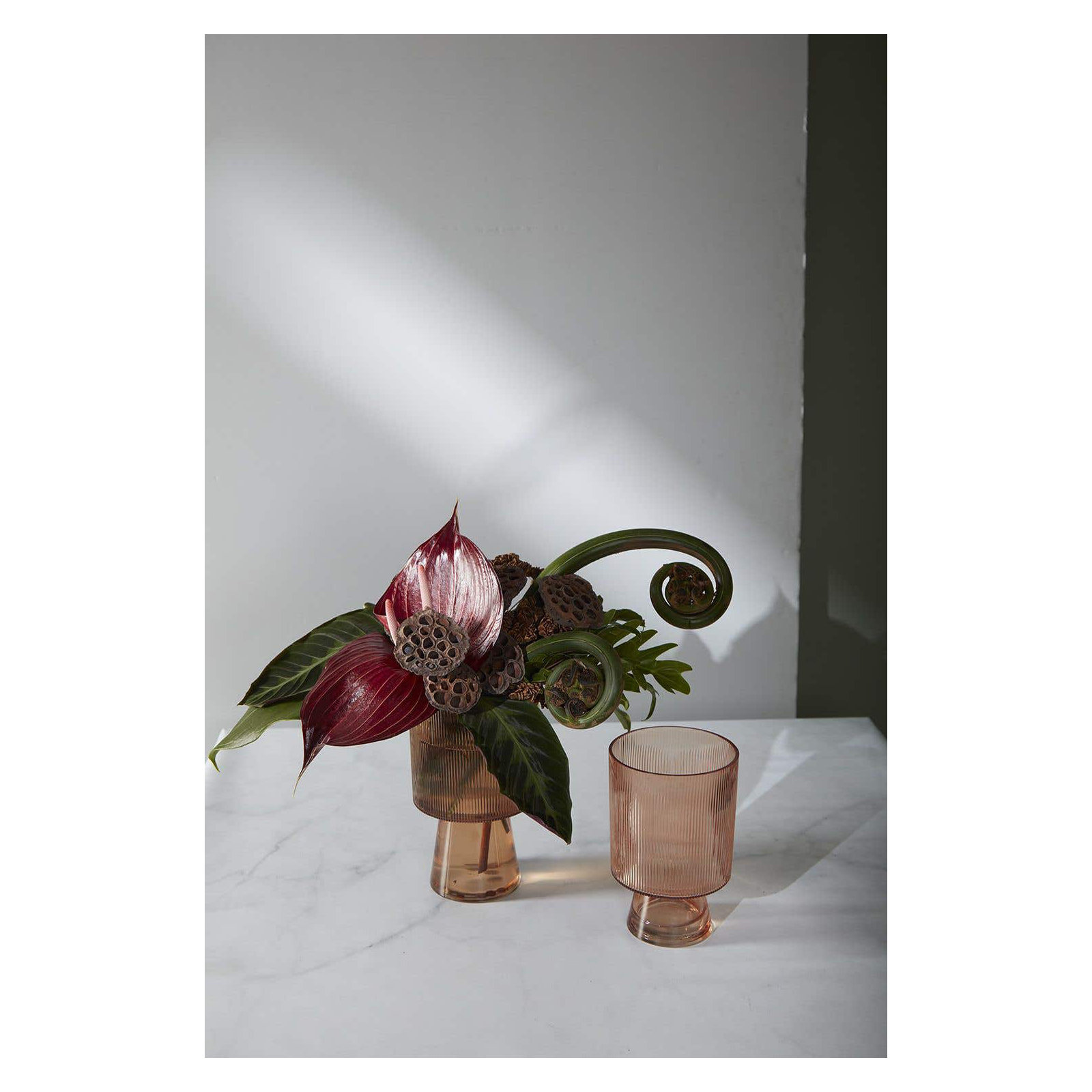 Brigida Handmade Glass Table Vase, 8" H x 5.25" W x 5.25" D