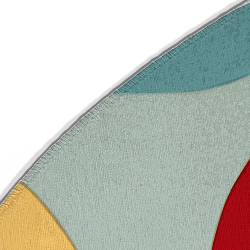 Sleek Glide Indoor And Outdoor Area Rug, Round 5'