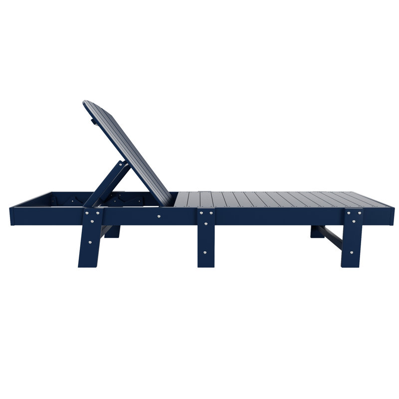 Méridienne inclinable en poly 77,7 po, Bleu marine