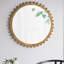 Miroir rond en bois avec cadre perlé
