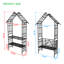Arche de jardin en métal avec banc transformé en jardinière W58,07 * H97,24