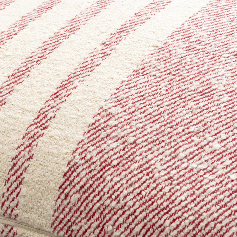 Coussin en coton Weldon, 20 po x 20 po, Rouge, Duvet