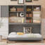 Lit escamotable mural avec armoire supérieure, tablettes-1541290138