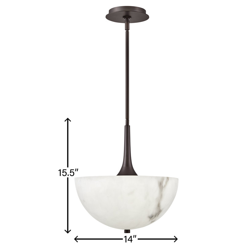 3 - Ligh Bowl Pendant, Black Oxide