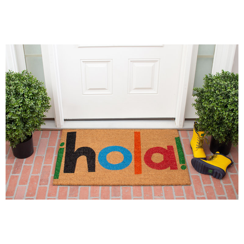 Tapis d'extérieur antidérapant Lloshi Hola, Rectangle 2 pi x 3 pi