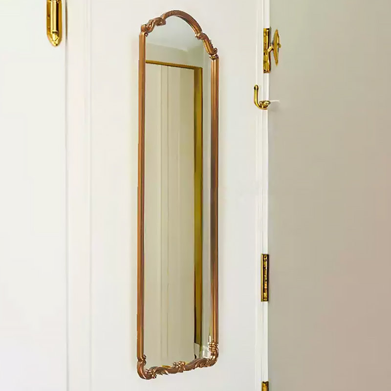 French-Style Retro Arched Full-Length Mirror That Can Be Hung Or Placed On The Wall, 66.93" x 27.56"