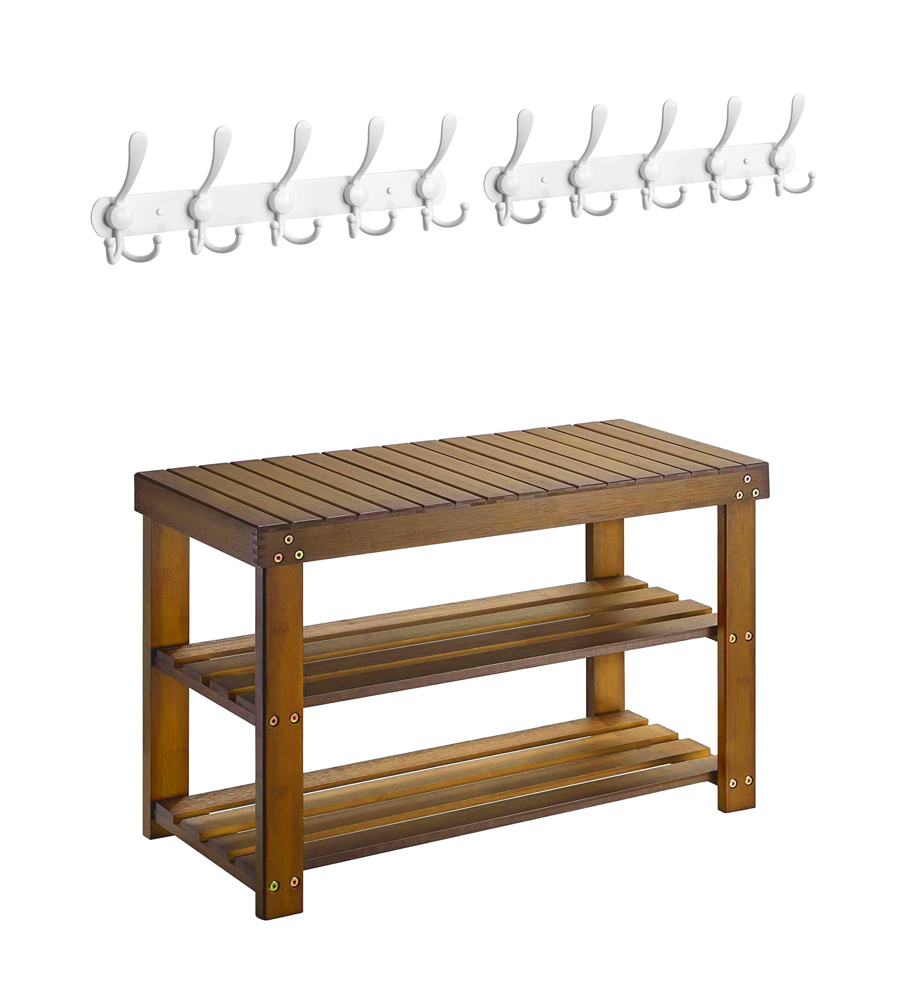 Latitude Run® Bamboo 6 Pair Shoe Rack | Wayfair