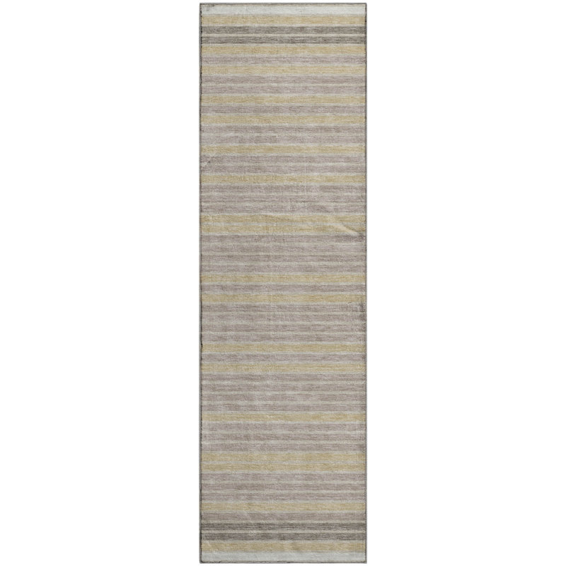 Premium Machine Washable Elize AMF1398 Stripes Rug, Runner 2'3" x 7'6"