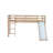 Twin Size Low Loft Bed with Slide, Ladder and Safety Guardrails-799108610