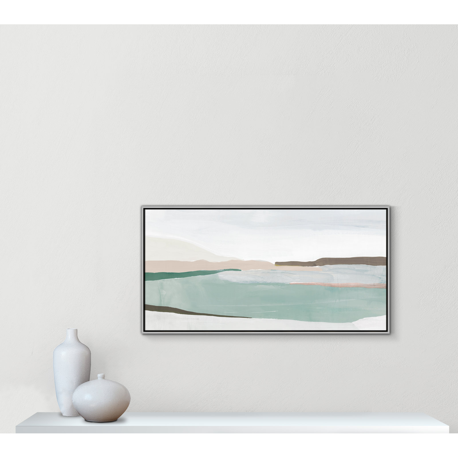 Kerala "Sole of the Land II" Print, 25.5" H x 49.5" W x 2" D, Silver