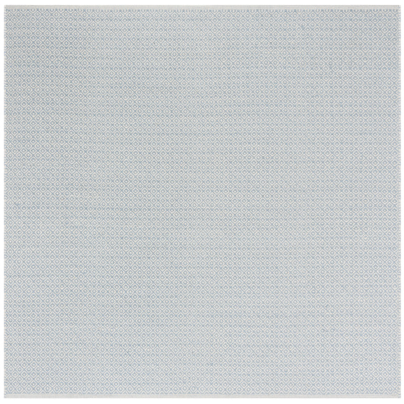 Bester Hand Woven Cotton Geometric Rug, Square 6'