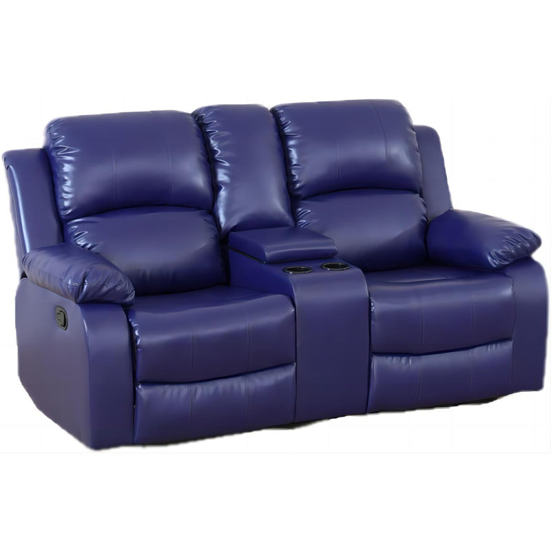 Larain Recliner, Purple Cotton Blend